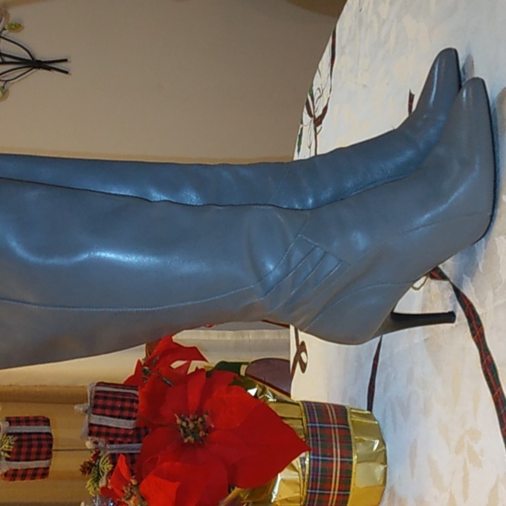 Nine West Gray Heeled Boots